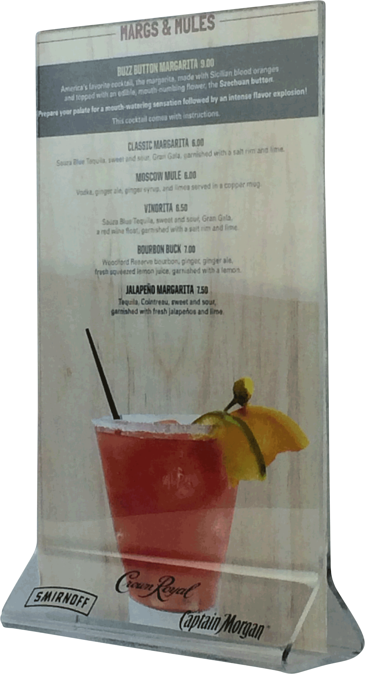 Acrylic Menu Holders - Table Stands