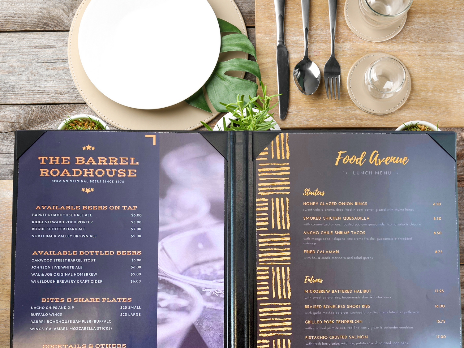 In-Stock Menu Covers