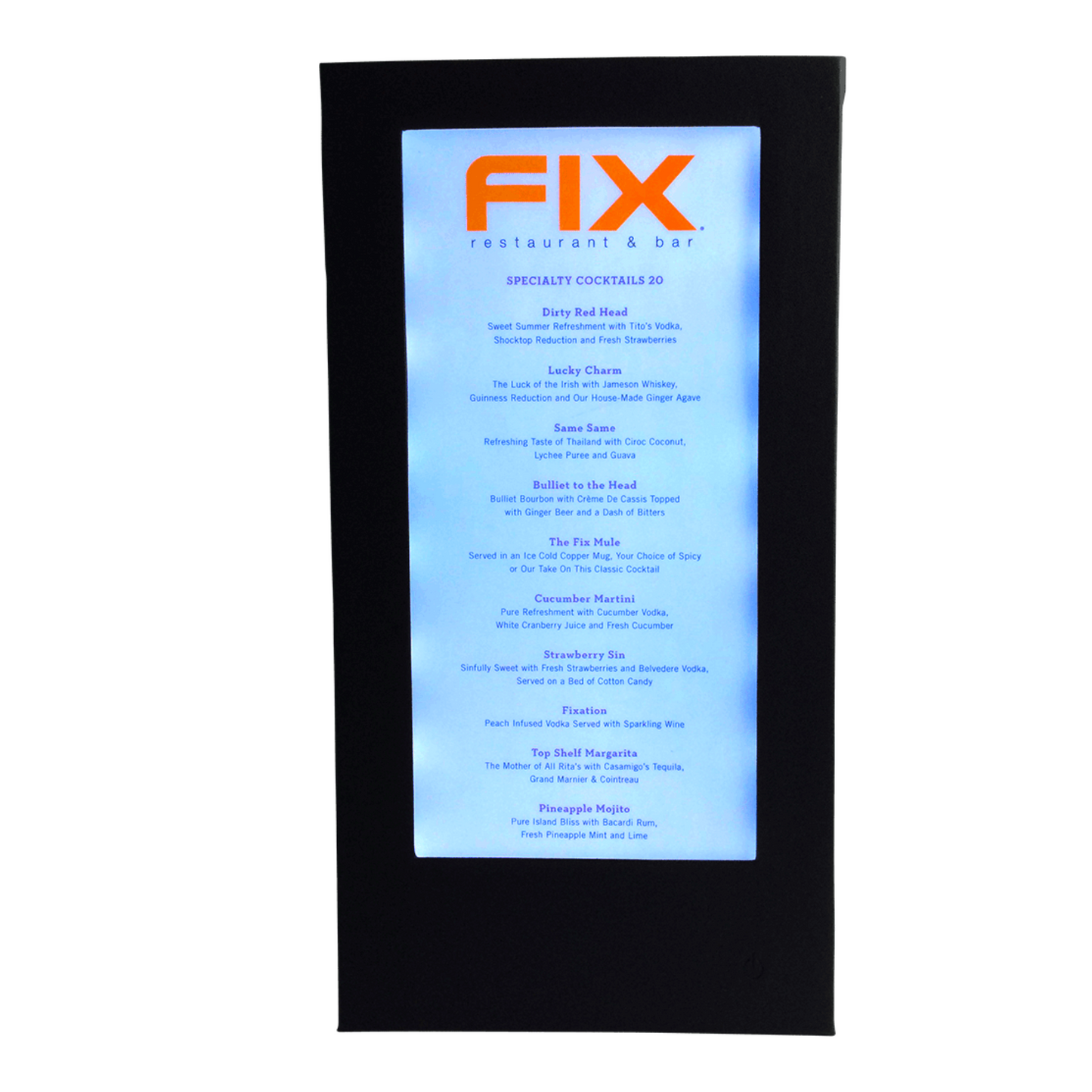 Single Panel LED Menu