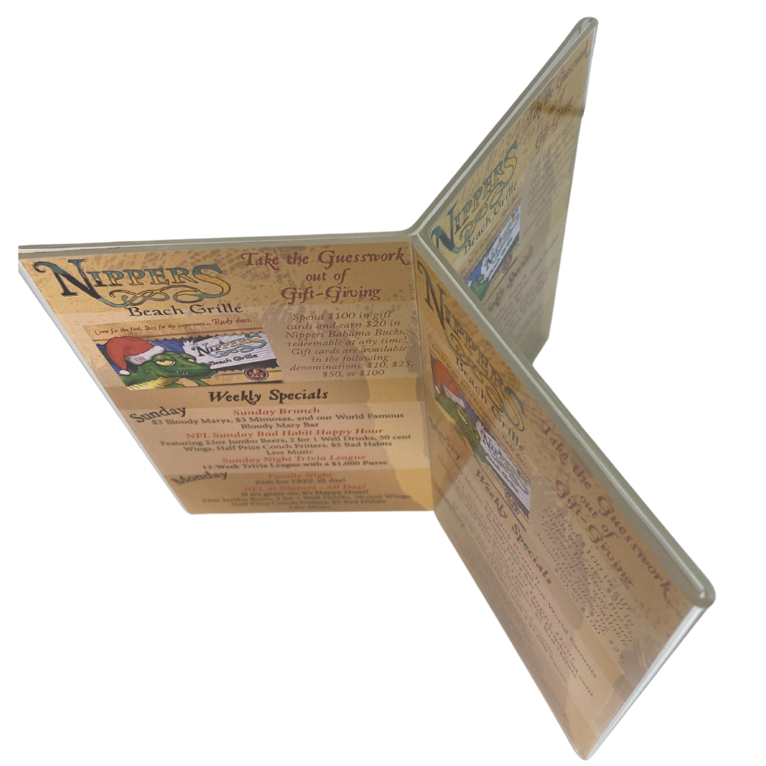 Acrylic 6 Sided Table Tent