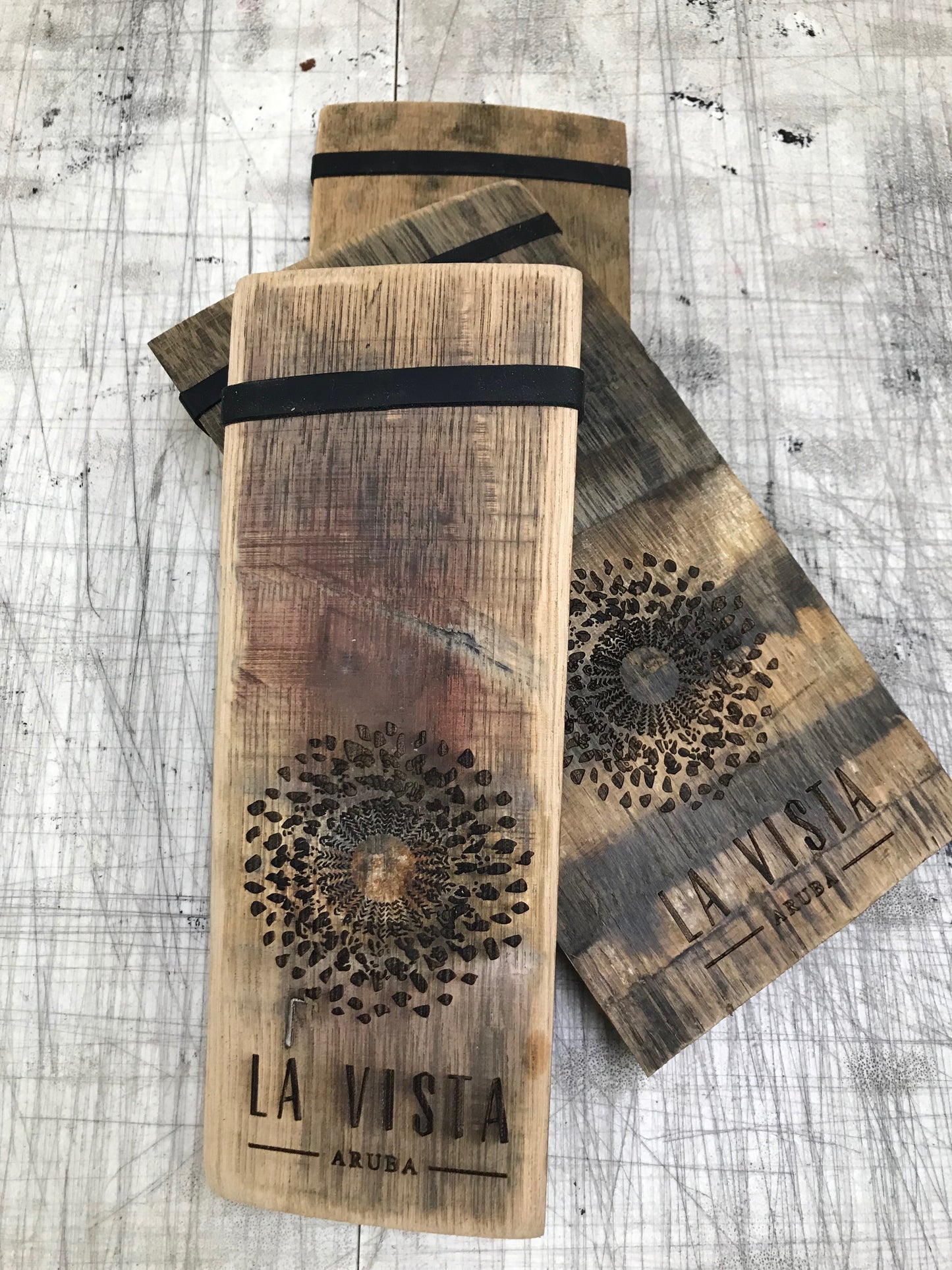Authentic Whiskey Barrel Stave Check Presenter by Dobbs Global