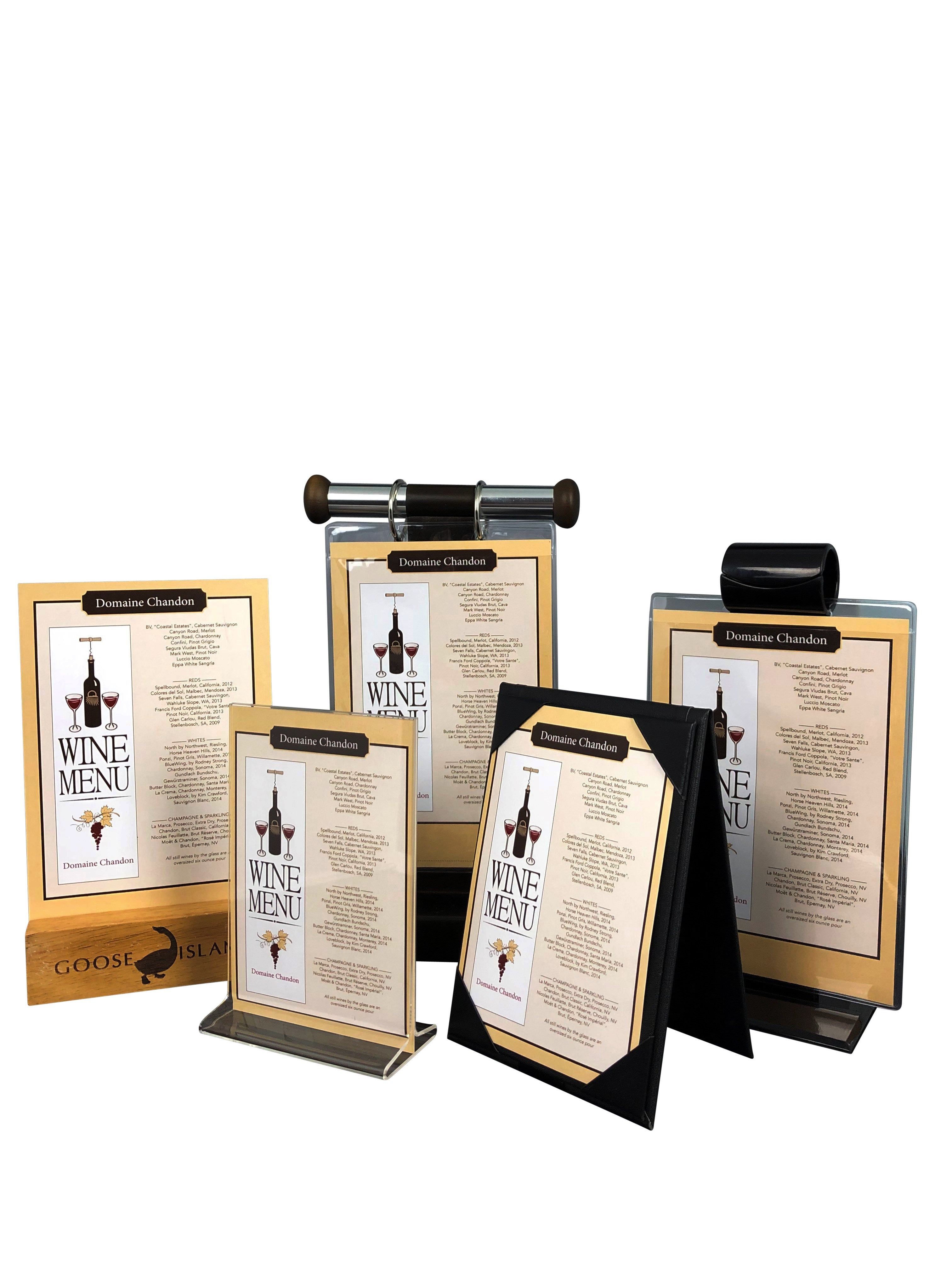 Table Stands – Menu Designs