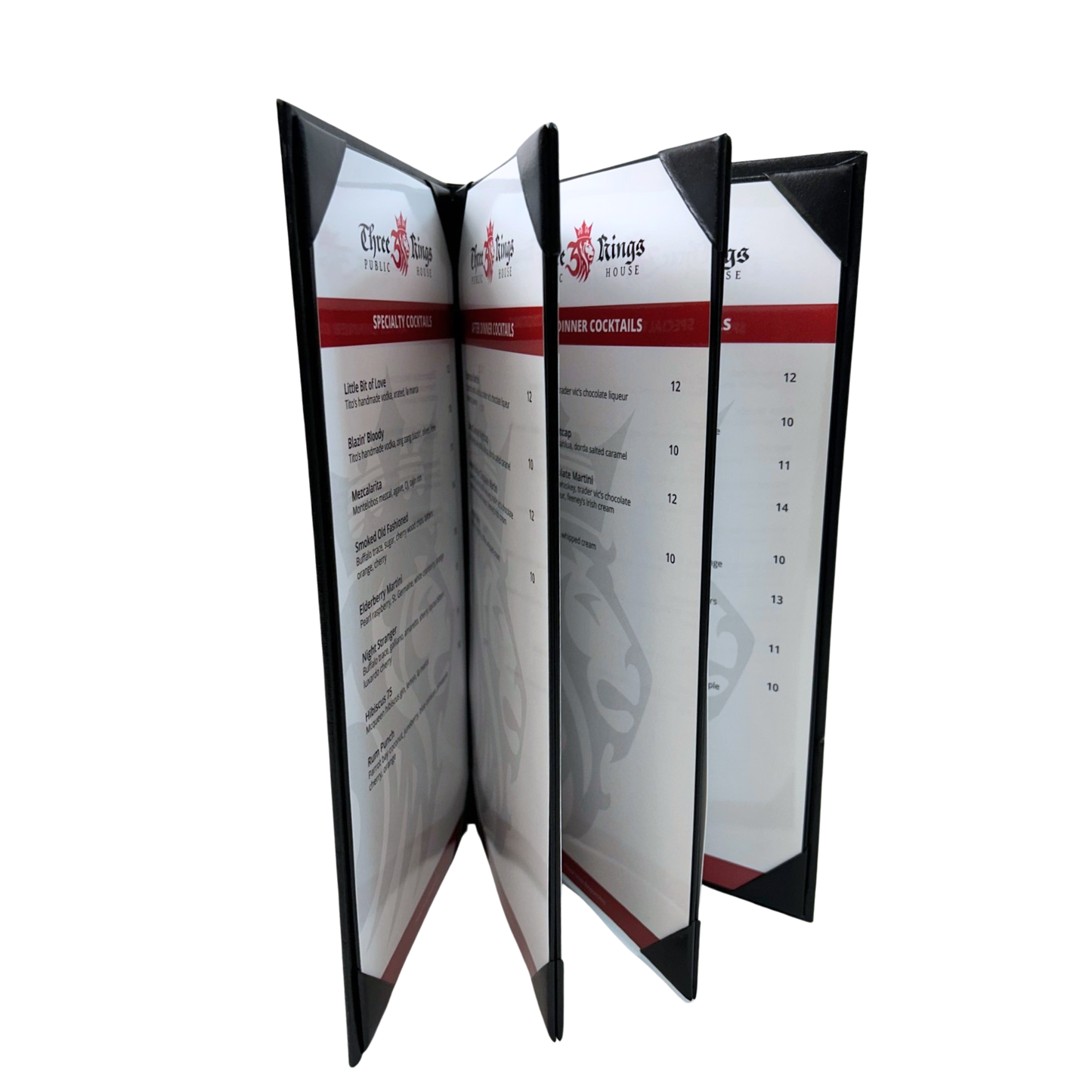 Menu Covers and Printed Inserts 