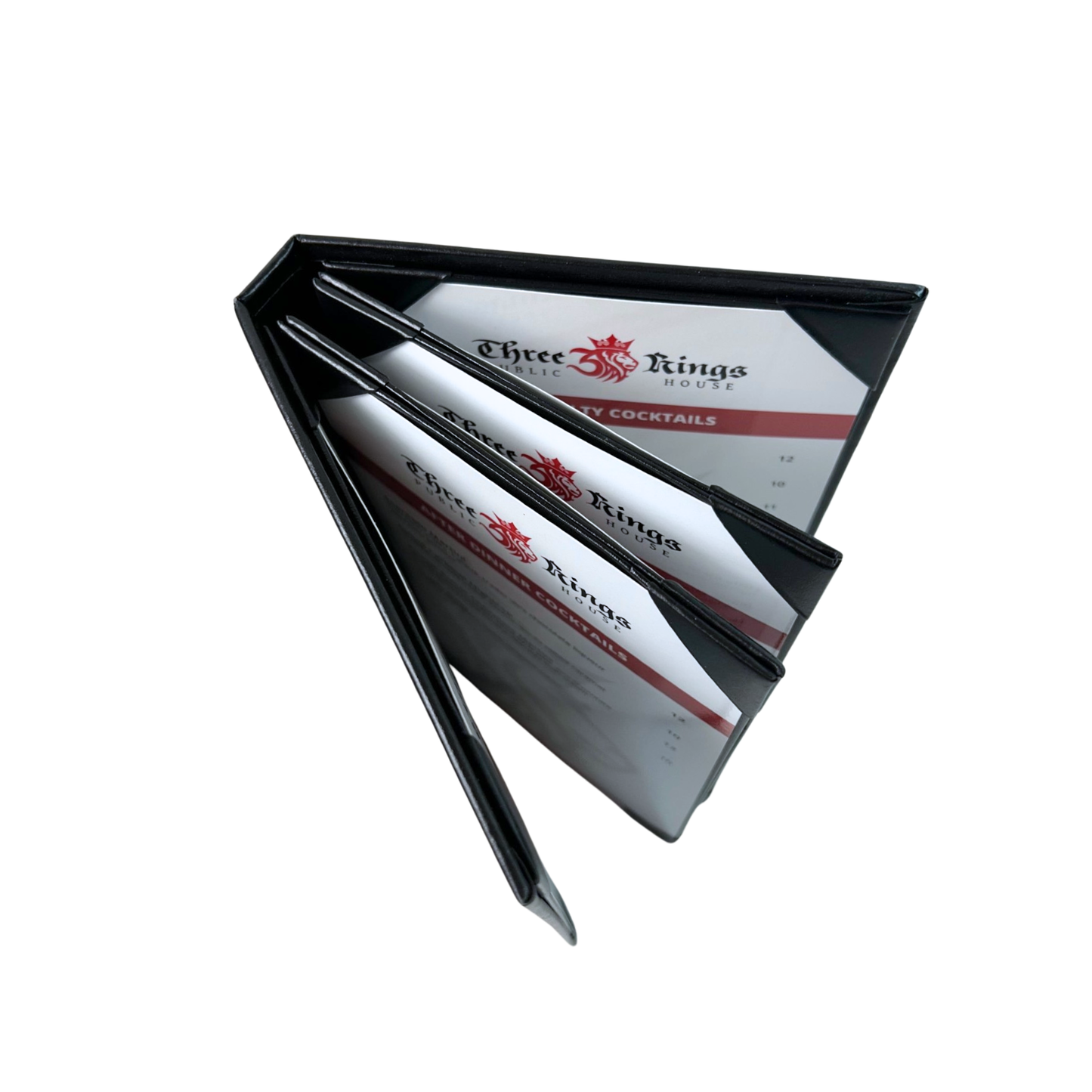 Top View Six Panel Menu Covers 