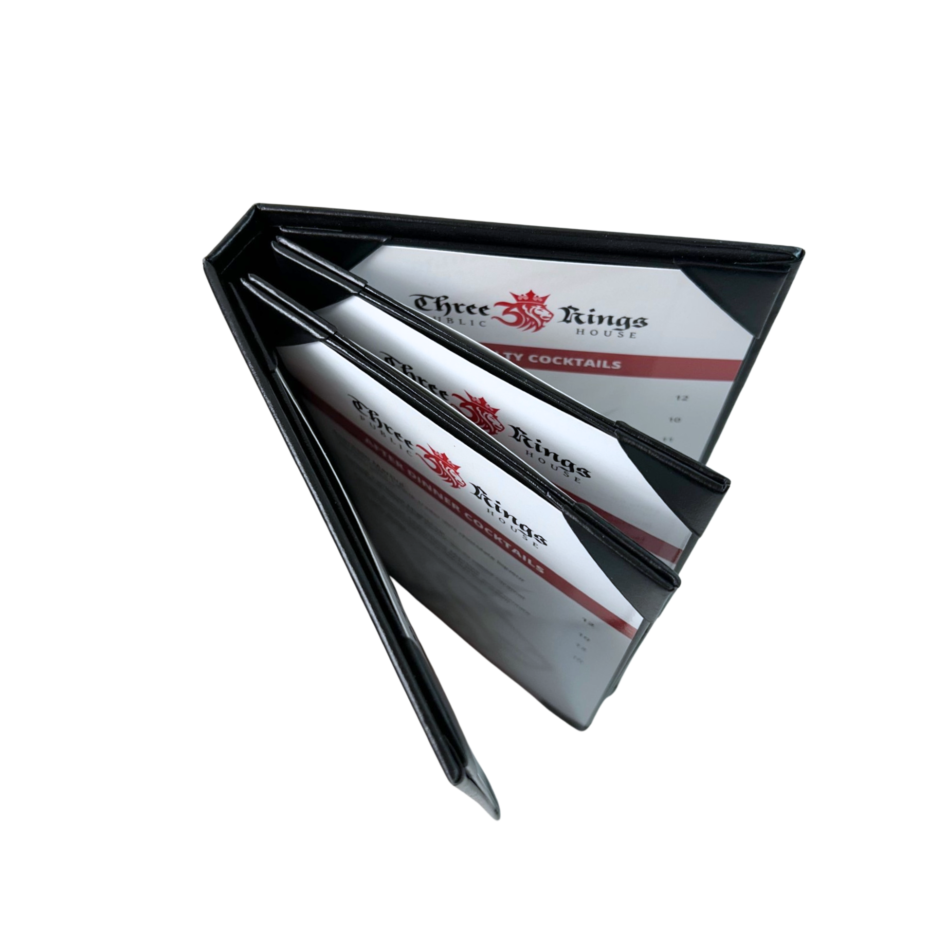 Top View Six Panel Menu Covers 