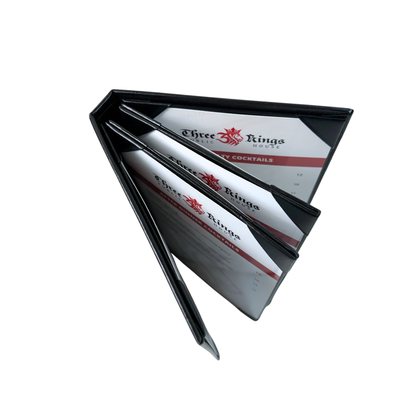 Top View Six Panel Menu Covers 