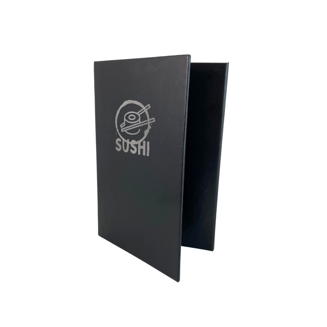 Menu Covers with Silver Foil Decoration