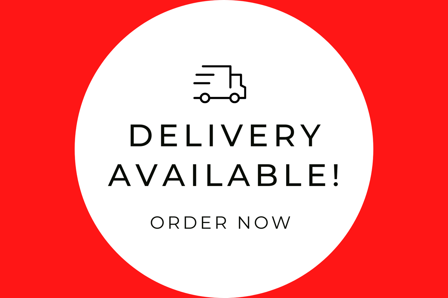 Delivery Available Banner Option 2