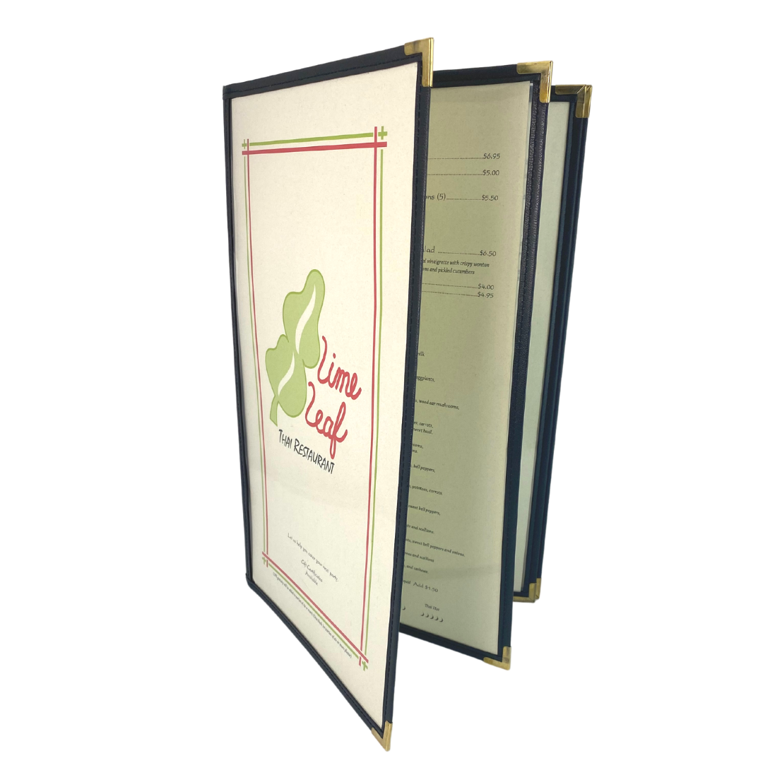 Cafe Menu Cover - Three Panel Bookstyle