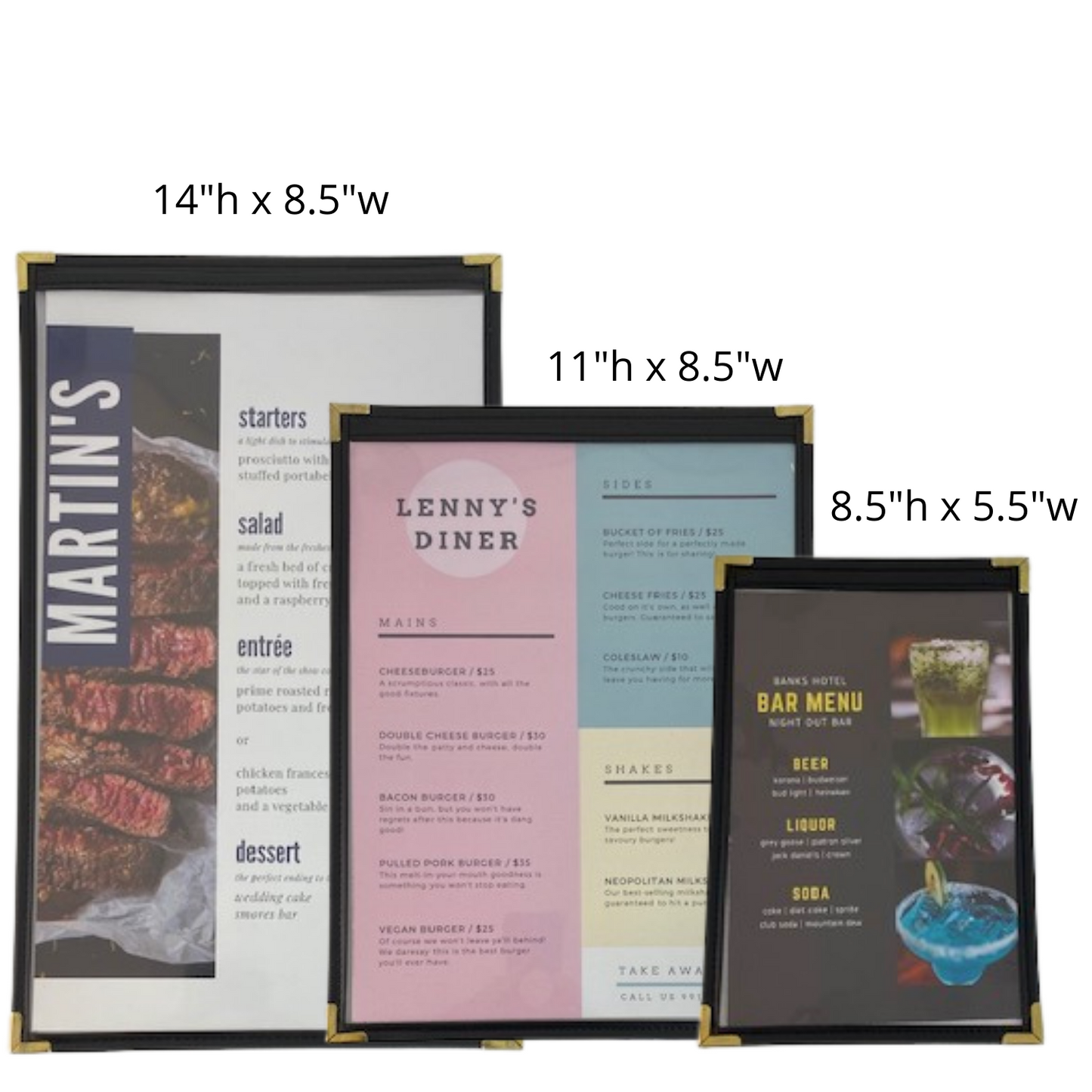 Cafe Menu Covers - One Panel