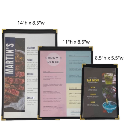 Cafe Menu Covers- Two Panel