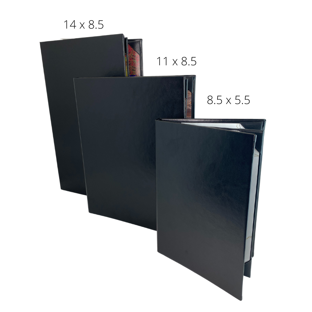 3-Panel Menu Covers – 4.75 X 11 Inches, Slim Design For Restaurants, Cafes, Bars, Beverage Lists (Set Of 4)
